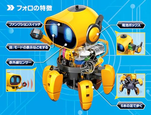 エレキット(ELEKIT) フォロ (ELEKIT(エレキット) フォロ 6足歩行のロボット組み立てキット MR-9107R) 中間 画像