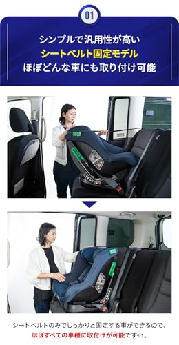 【2025年12月販売モデル】Nebio ネビオ チャイルドシート 最新のR129/04安全基準適合 新生児から4歳頃まで使えるコンパクト ほぼ全ての車に適合する高い汎用性 ベビーシート シートベルト固定 省スペース ネムピットGの特徴・詳細 画像