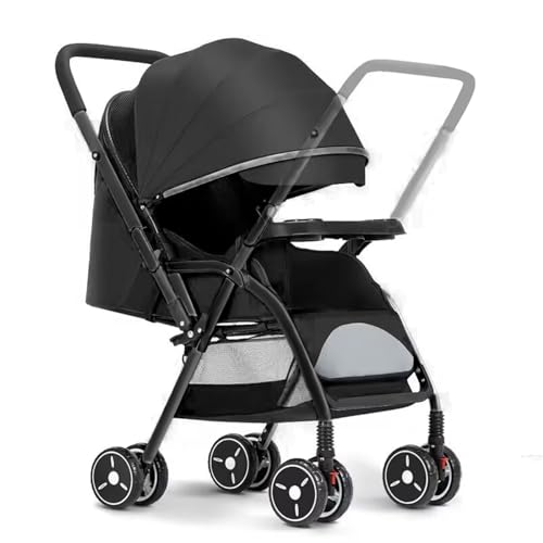 HZDMJ 両対面 ベビーカー ab型 折り畳み 軽量 コンパクト リクライニング 静音キャスター SG基準 ベビー用品 新生児 1か月～36か月まで 帰省 出産祝い 誕生日 プレゼント ギフト 1