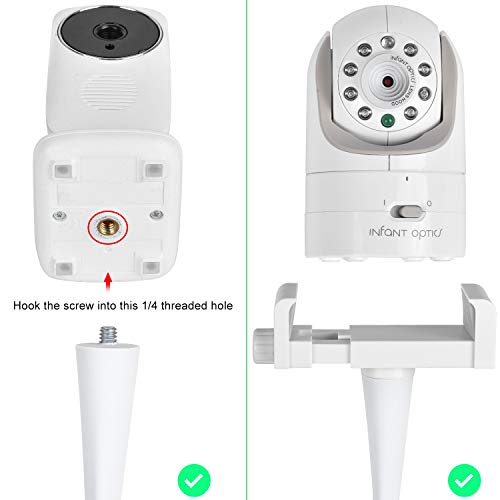 ベビーモニターマウントカメラシェルフ 幼児用光学機器 DXR 8 およびその他のほとんどのベビーモニターと互換性があります。ユニバーサルベビーカメラホルダー、ベビーベッドの棚や家具に取り付けられます(ホワイト)の特徴・詳細 画像