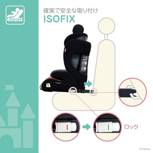 ディズニー ハーネスジュニア FIXネクスト/ミニー(スマイル) isofix 月齢15か月以上 チャイルドシート ジュニアシート r129の特徴・詳細 画像