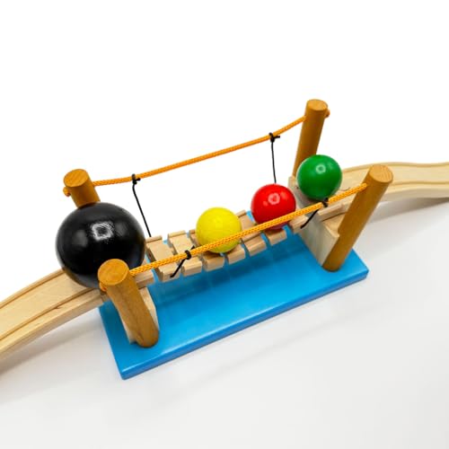 木製 カラーボールと黒玉 4個セット 日本製 60mm/37mm 玉 木球 知育玩具 木の玉 クーゲルバーン からくり 装置の特徴・詳細 画像