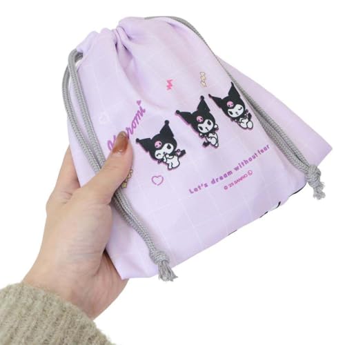 クロミ[巾着袋]フラット巾着 きんちゃくポーチ/クロミタイム サンリオの詳細・まとめ 画像