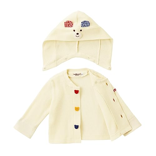 [MIKIHOUSE HOT BISCUITS] [ミキハウス ホットビスケッツ] パーカー 男の子 女の子 キッズ 子供服 アイボリー M(80-90cm) 73-3705-490の特徴・詳細 画像