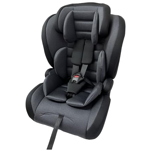 アイリスプラザ ISOFIX固定 チャイルドシート ジュニアシート 1歳頃から11歳頃まで 成長に合わせて使える 長く使える 軽量 R129適合 5点式シートベルト 大型ヘッドレスト 通気性の良いメッシュシート リッチブラック 1