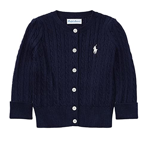 ポロ ラルフローレン ベビー服 カーディガン Polo Ralph Lauren ラルフ ベビー ニット セーター 赤ちゃん 男の子 女の子 赤ちゃん かわいい おしゃれ 誕生日プレゼント プレゼント ブランド 人気 孫 出産祝い ギフト 贈り物 お祝い (HUNTER NAVY(ネイビー), 9M(9ヶ月～12ヶ月)) 1