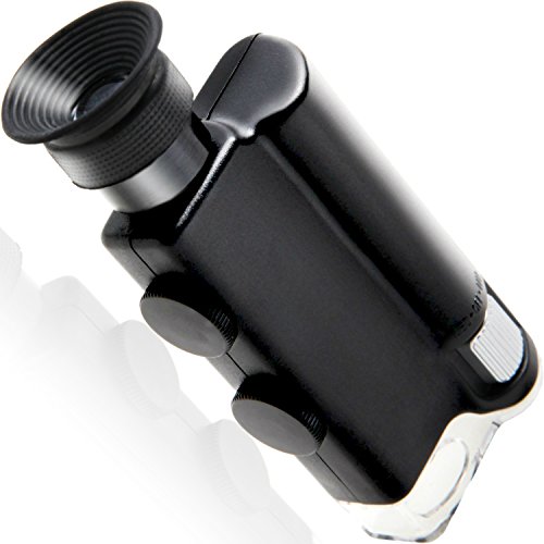 Phoenix 小型 LED携帯顕微鏡【高倍率200倍〜240倍】LEDライト／ブラックライト／専用ケース付き＜長期保証45日間＞拡大鏡 ルーペ マイクロスコープ 顕微鏡 1