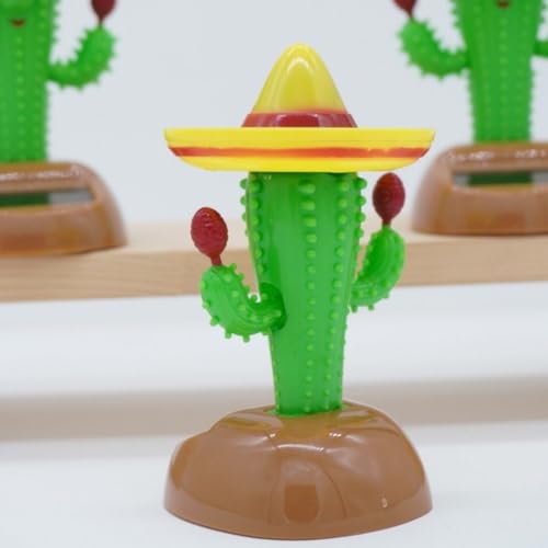 ソーラー置物 太陽光発電 車内 飾り 動き ソーラーおもちゃ サボテン フィギュア 庭 ホーム オフィス かわいい 癒し系 インテリア 贈り物 2個セットの特徴・詳細 画像