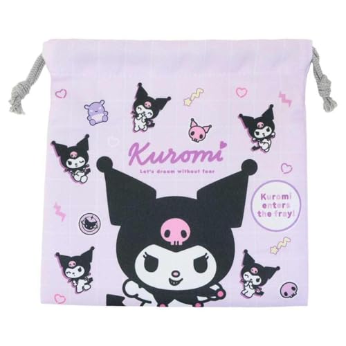 クロミ[巾着袋]フラット巾着 きんちゃくポーチ/クロミタイム サンリオ 1