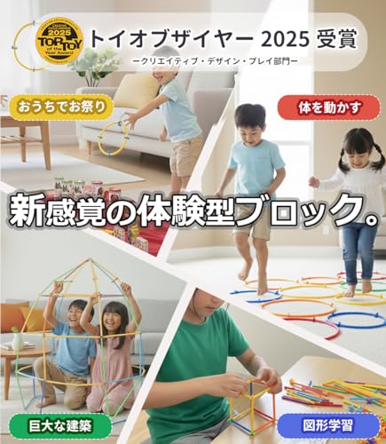 トイオブザイヤー2025受賞 ロンビー (Lon-Bi) 自分でつくる屋内遊具 (7色 / 560ピース) おもちゃ 知育玩具 室内遊び (4歳～ / 小学生/女の子 男の子) ギフト プレゼント LOTUS LIFEの詳細・まとめ 画像