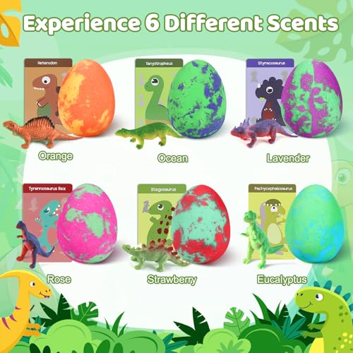 Bath Bombs for Kids with Surprise Toys Inside - XXL Dinosaur Toys Bath Bomb Gift, Gentle and Kids Safe Spa Bath Fizz Balls Kit.Christmas or Birthday Gift for Girls and Boysの詳細・まとめ 画像