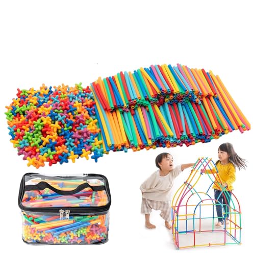【知育のプロ推薦×人気保育雑誌掲載】チューブ式ブロック (7色 / 570ピース) モンテッソーリ 知育玩具 【子ども家庭庁管轄施設に導入】おもちゃ 室内遊び 3歳 4歳 5歳 6歳 【食品衛生法試験合格】小学生 女の子 男の子 ギフト プレゼント チュービック【日本正規品】 1