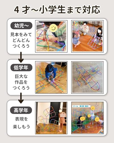 トイオブザイヤー2025受賞 ロンビー (Lon-Bi) 自分でつくる屋内遊具 (7色 / 560ピース) おもちゃ 知育玩具 室内遊び (4歳～ / 小学生/女の子 男の子) ギフト プレゼント LOTUS LIFEの特徴・詳細 画像