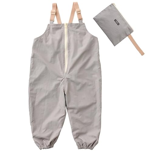 [EMOKA] プレイウェア お砂場着 遊び着 ポーチ付き (JP, 数字サイズ, 80, 90, スモークグレー) 1