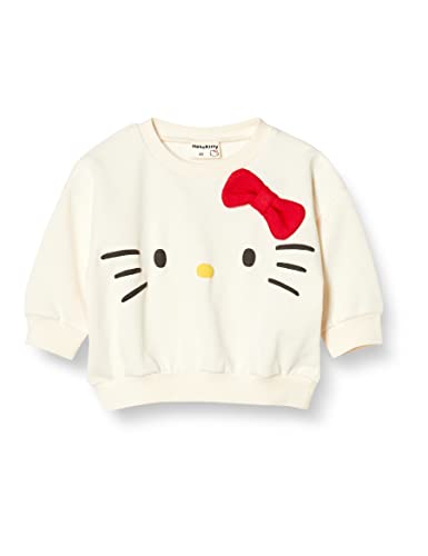 [SANRIO] サンリオ トレーナー ハローキティリボン付き ベビー オフホワイト 100 1