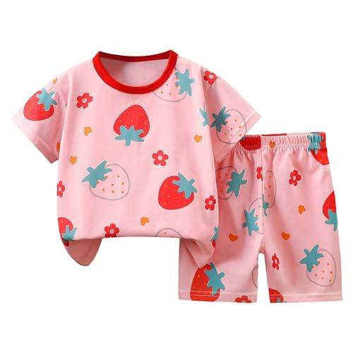 [Shopyruder] ベビー服 女の子 人気 70 80 90 ブランド 夏 セットアップ キッズ 子供服 ショートパンツ プレゼント 赤ちゃん服 ノースリーブ セパレート 夏服 おしゃれ 無地 可愛い 普段着 フリル 韓国風 通園 通学 2点セット(E-レッド,90) 1