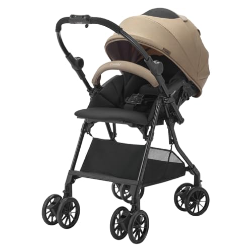 Combi コンビ 【25年6月発売】A型(両対面)ベビーカー スゴカルL compact エッグショック サンドベージュ CB 1か月から36か月頃まで 小さくたためるオート４キャスモデル 1