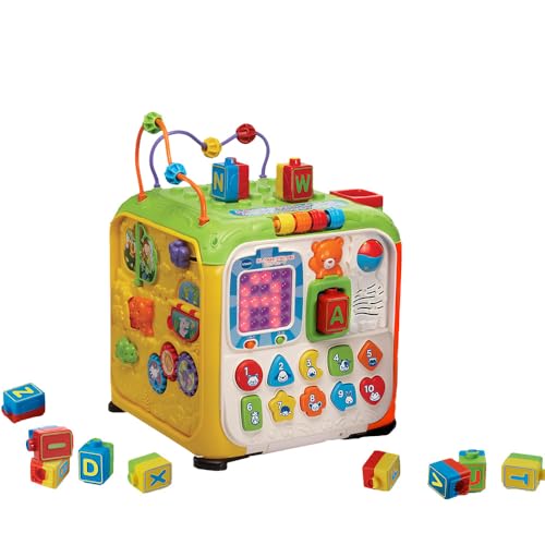 VTech 公式 ヴイテック 日本語と英語バイリンガル 大型アクティビティキューブ 知育玩具 9ヶ月~3歳 男の子 女の子 赤ちゃん おもちゃ 誕生日 プレゼント 誕生日プレゼント 文字 数字 形 動物 多機能おもちゃ 1