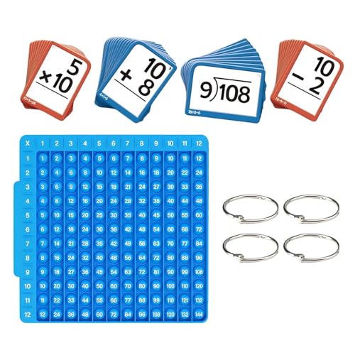 数学 フラッシュカード 24.2x12cm 算数フラッシュカード - ボード付き学習ゲーム 四則演算 計算足し算 引き算 掛け算 割り算 1〜6歳向け 知育玩具 家庭 保育園 幼稚園 学校 教室 男女兼用 誕生日プレゼント 初期数学教育 1~6歳向け 男の子 女の子用 教室 幼稚園 保育園 自宅 旅行先の外観・全体像 画像