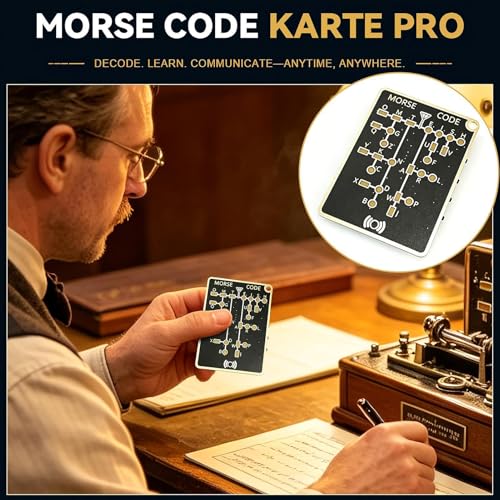 モールス信号トレーニングカード、モールス信号 練習機、相互の作用モール スコードーナーカードLED表示灯と信 号ボタンを装備、ポータブル電信練習機器 解読学習カー ド 電信チャレンジカー ド モール ス符号の学習、電 信の練 習、暗号化の訓練を行う大人に最適ですの特徴・詳細 画像