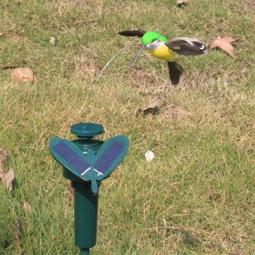 ソーラーハチドリ、現実的な羽ばたき 空飛ぶぐらつき鳥、シミュレーションフライングハチドリ おもちゃ兼装飾、ソーラーパワーのガーデンオーナメント、屋外景観装飾、ソー ラー式または電池式の羽ばたくハチ ドリの詳細・まとめ 画像