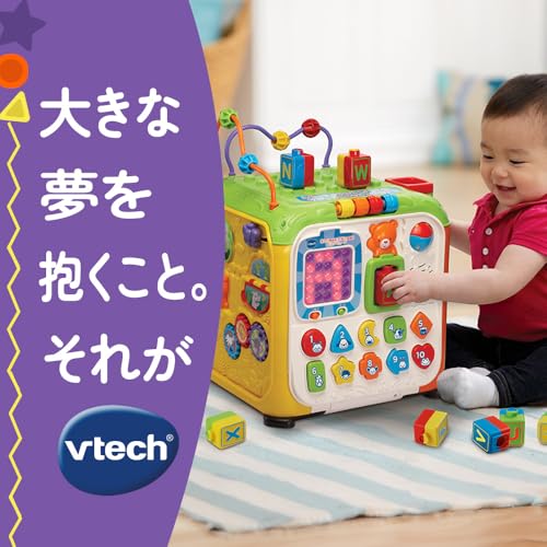 VTech 公式 ヴイテック 日本語と英語バイリンガル 大型アクティビティキューブ 知育玩具 9ヶ月~3歳 男の子 女の子 赤ちゃん おもちゃ 誕生日 プレゼント 誕生日プレゼント 文字 数字 形 動物 多機能おもちゃの詳細・まとめ 画像