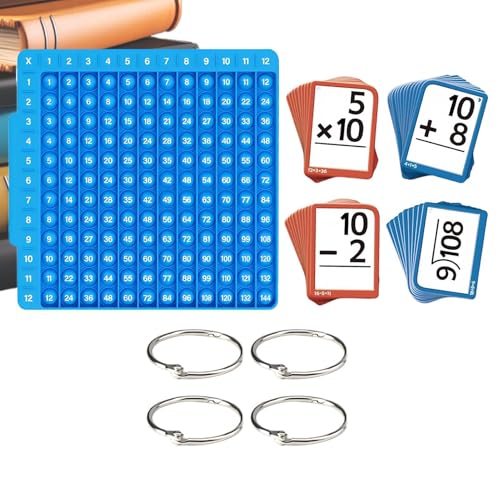 数学 フラッシュカード 24.2x12cm 算数フラッシュカード - ボード付き学習ゲーム 四則演算 計算足し算 引き算 掛け算 割り算 1〜6歳向け 知育玩具 家庭 保育園 幼稚園 学校 教室 男女兼用 誕生日プレゼント 初期数学教育 1~6歳向け 男の子 女の子用 教室 幼稚園 保育園 自宅 旅行先の特徴・詳細 画像