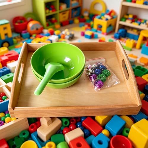 子供用感覚玩具 - ファインモータースキルベルすくいセット、実用的な生活感覚玩具、男の子、女の子、家庭旅行、幼稚園、ホームスクール、誕生日ホリデー用 ベルすくいセット用発達おもちゃ、運動能力向上遊び道具の特徴・詳細 画像