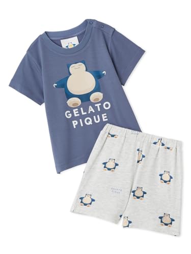 [ジェラート ピケ] 【ベビー】キャラクター柄接触冷感プリントTシャツ&ショートパンツセット PBCT244431 ユニセックスベビー NVY 80 1