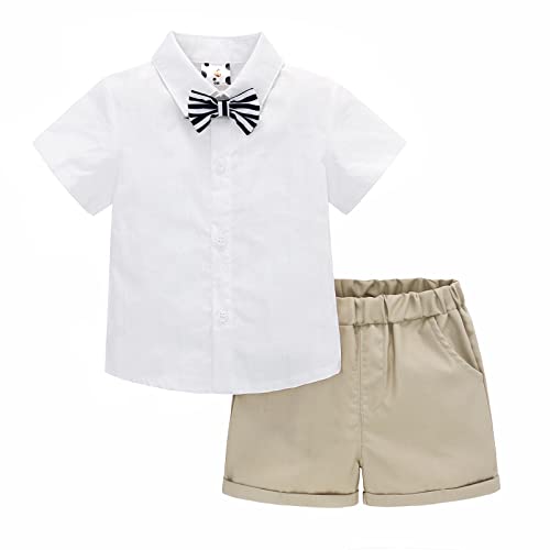 [Famuka] ベビー服 男の子 キッズ シャツ ハーフパンツ ポロシャツ 子供 ボーイズ Tシャツ スクール トップス 春夏服 ベビー ポケット付 通園通学 (color4, 90) 1
