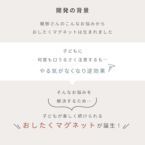 おしたくマグネット 朝のお支度が楽に 自分で準備してくれる ボード用 絵シールセット タスクスケジュール 保育園 幼稚園 小学生 HOPPL ホップルの特徴・詳細 画像