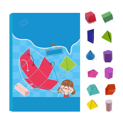 図形学習ワークブック、引っ張り紐式 幾何学習キット、立体図 形思考トレーニング教材、空間認識トレーニングゲーム、家庭学習・教室用知育玩具、算数 図形認識 教 材、幼児 子供 男の子 女の子向け教育教材の外観・全体像 画像