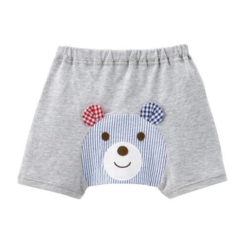 [MIKIHOUSE HOT BISCUITS] [ミキハウス ホットビスケッツ] ベビーパンツ 男の子 女の子 ベビー 子供服 グレー 80cm 72-3101-688 1