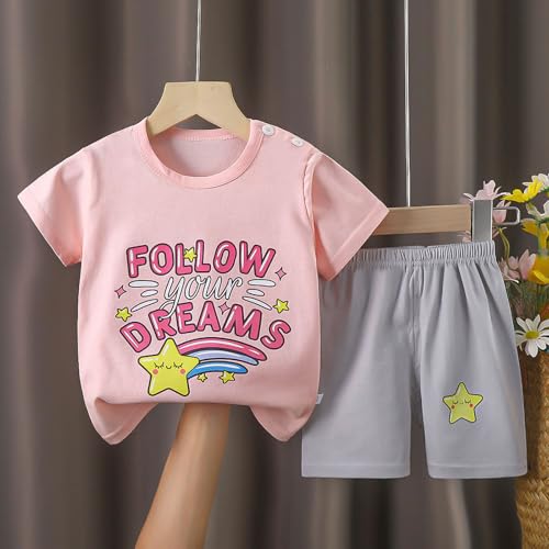 [Shopyruder] ベビー服 女の子 人気 70 80 90 ブランド 夏 セットアップ キッズ 子供服 ショートパンツ プレゼント 赤ちゃん服 ノースリーブ セパレート 夏服 おしゃれ 無地 可愛い 普段着 フリル 韓国風 通園 通学 2点セット(（可愛い）-Light ピンク,90)の特徴・詳細 画像