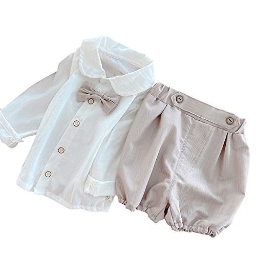 [Famuka] ベビー服 男の子 キッズ シャツ ハーフパンツ ポロシャツ 子供 ボーイズ Tシャツ スクール トップス 春夏服 ベビー ポケット付 通園通学 (color2, 80) 1