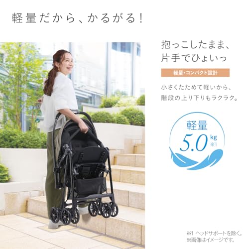 Combi コンビ【25年6月発売】A型(両対面)ベビーカー スゴカルL long エッグショック グレー SL 1か月から48か月頃まで 4才頃まで使えるロングユース2キャスモデルの特徴・詳細 画像