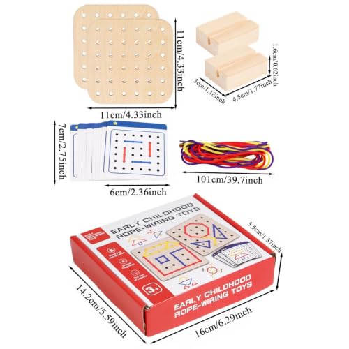 Threading Toy,Educational Threading Activity Puzzles - Fine Motor Skill Toys String Art Travel Game For Kids Ages 3+ Car Road Tripの詳細・まとめ 画像