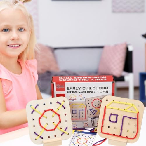 Threading Toy,Educational Threading Activity Puzzles - Fine Motor Skill Toys String Art Travel Game For Kids Ages 3+ Car Road Tripの特徴・詳細 画像