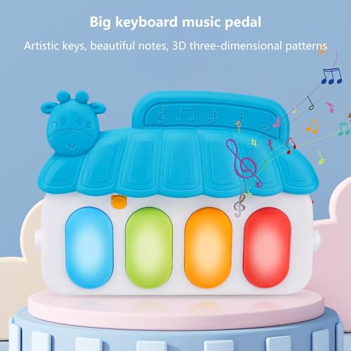 ベビーアクティビティジム - カラフルなおもちゃと音楽 ノンスリップデザイン 早期感覚学習 ベビーアクティビティジム |タミータイム 新生児 幼児 3 6 12 か月用の特徴・詳細 画像