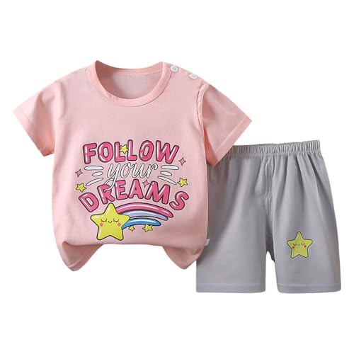 [Shopyruder] ベビー服 女の子 人気 70 80 90 ブランド 夏 セットアップ キッズ 子供服 ショートパンツ プレゼント 赤ちゃん服 ノースリーブ セパレート 夏服 おしゃれ 無地 可愛い 普段着 フリル 韓国風 通園 通学 2点セット(（可愛い）-Light ピンク,90) 1