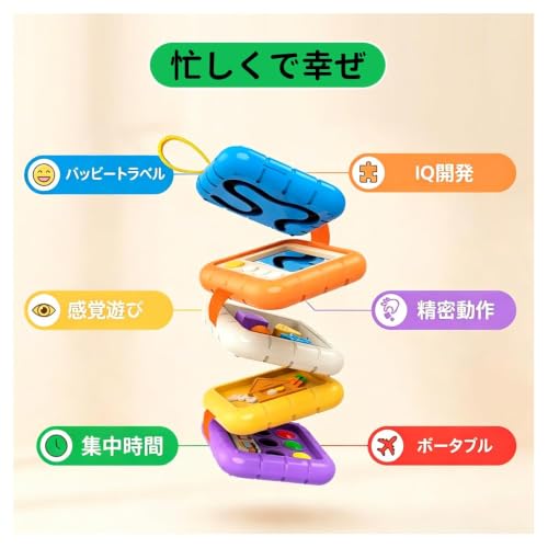 モンテッソーリ ビジーボード 男の子 女の子 赤ちゃん おもちゃ モンテッソーリ教具 早期開発コンパクト 出産祝い入園お祝い 指先訓練 誕生日プレゼント 旅行活働 (B)の特徴・詳細 画像