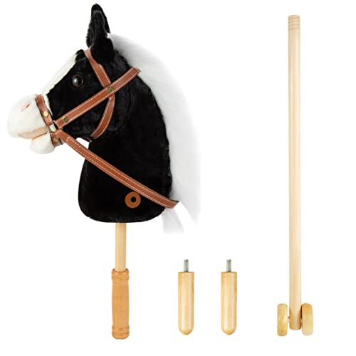 MUOVE 36インチ プラッシュ乗馬スティック、手縫いヘッド、頑丈な木製スティック、さらに隣り合わせ&クリップクロップサウンドの詳細・まとめ 画像