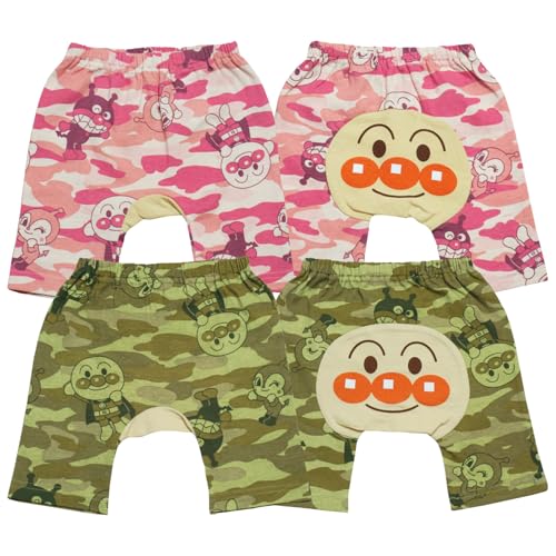 [バンダイ] 【本体綿100％】2026年 夏物 アンパンマン 天竺 総柄モンキー５分丈パンツ Anpanman ピンク◇90cmの特徴・詳細 画像
