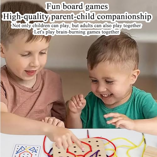 Threading Toy,Educational Threading Activity Puzzles - Fine Motor Skill Toys String Art Travel Game For Kids Ages 3+ Car Road Tripの特徴・詳細 画像