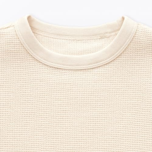無印良品 あたまするっとワッフル編み半袖Tシャツ ユニセックスベビー CC28VA6S 生成 90の特徴・詳細 画像