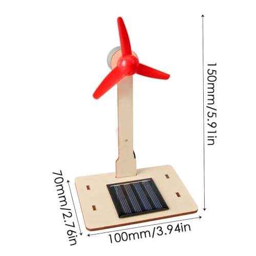 ソーラー風車 組み立てキット – 太陽光で回る風車モデル 木製3Dパズル STEM教材 環境学習工作 子ども大人向けギフトの特徴・詳細 画像