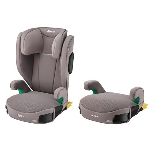 Aprica(アップリカ) ジュニアシート ブースターシート ISOFIX固定 ライドクルーISOFIX AB 3歳半頃~12歳頃まで R129適合 カップホルダー付 背もたれ取り外し可 (ブラウン) 【2024年モデル】 2213768の外観・全体像 画像