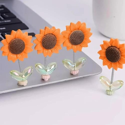 Sunflower Car Ornament - 5 Piece BobbleheadsDashboard Decorationの詳細・まとめ 画像