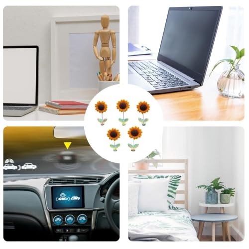 Sunflower Car Ornament - 5 Piece BobbleheadsDashboard Decorationの特徴・詳細 画像
