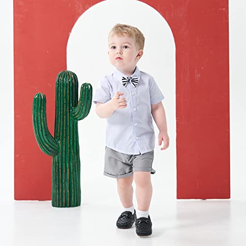 [Famuka] ベビー服 男の子 キッズ シャツ ハーフパンツ ポロシャツ 子供 ボーイズ トップス ベビー 通園通学 (color3, 73)の特徴・詳細 画像